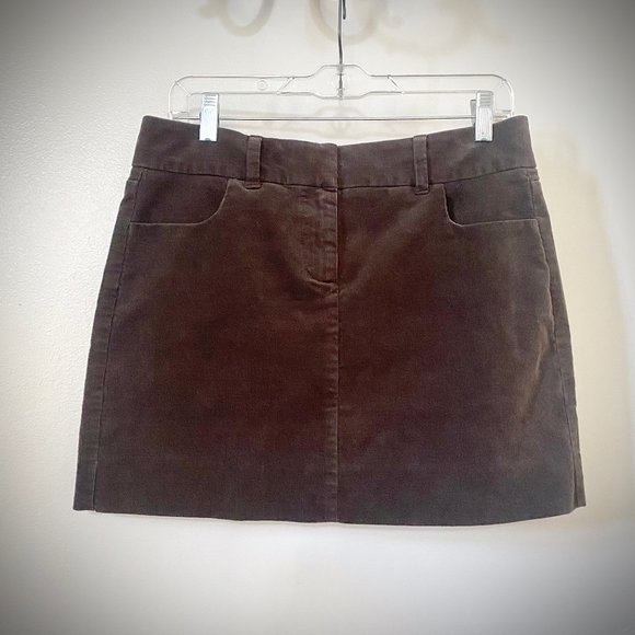 J. Crew Brown Corduroy Stretch Mini Skirt - Picture 2 of 9